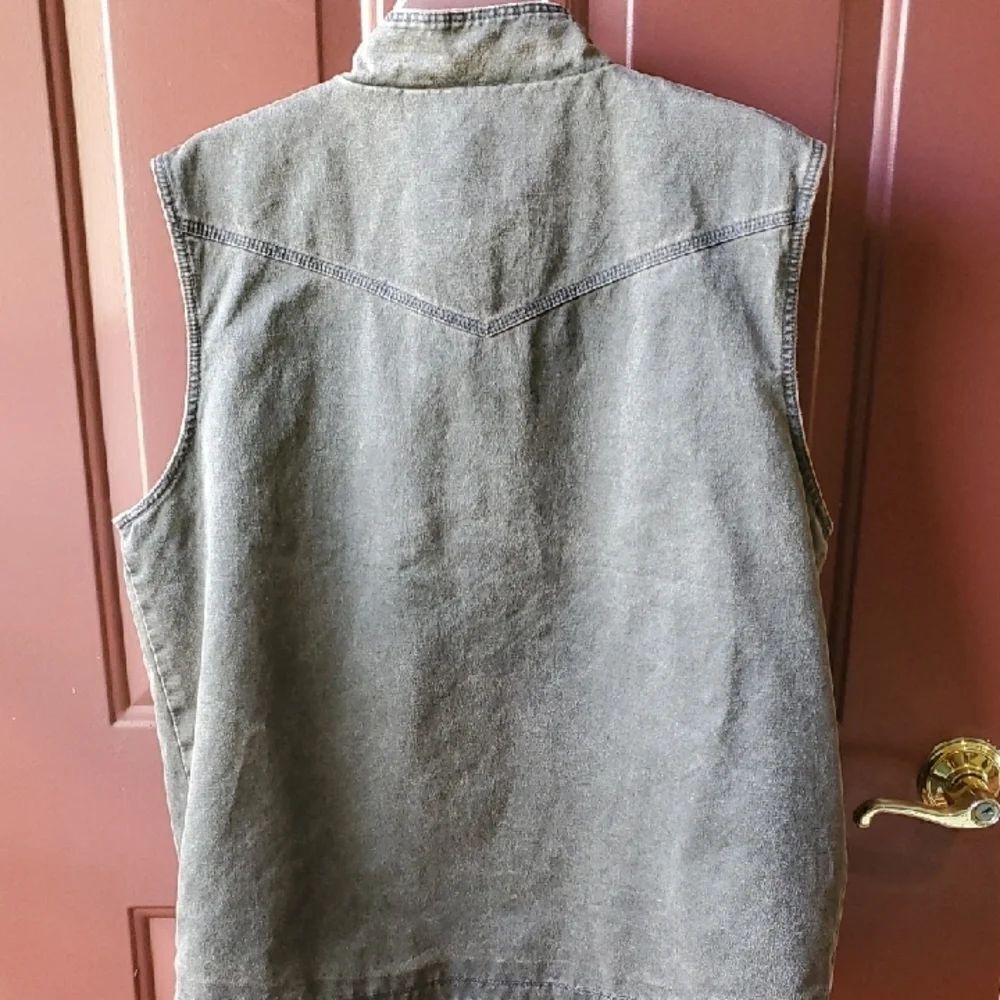 Men's Brown Cotton Heavy Duty Vest Large With Pockets - Picture 11 of 16